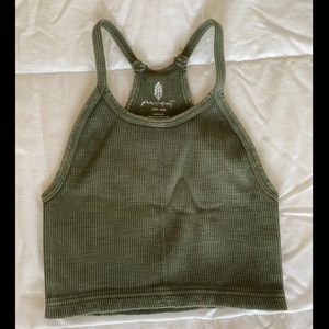 nwot free people happiness runs crop tank